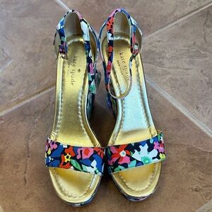 Kate Spade Colorful Floral Wedges